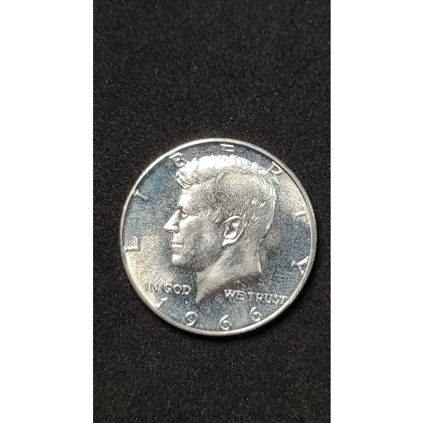 1966 40% Silver Kennedy Half Dollar - Face Value: $0.50