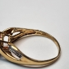 Image 4 : Gorgeous 10K Yellow Gold Ring with Red Heart Gemstone - Size 10 - Total Weight: 2.8g