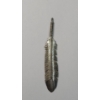 Image 1 : Sterling Silver 3.5" Native American Silver Feather Brooch - Weight: 8.1g