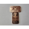Image 1 : x2 1 AVDP Ounce .999 Fine Copper Bars - Walking Liberty & Silver Certificate Design - Mint Condition