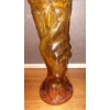 Image 4 : Antique Art Nouveau Amber  12 Inch "Grasping Hand" Vase - Perfect Condition