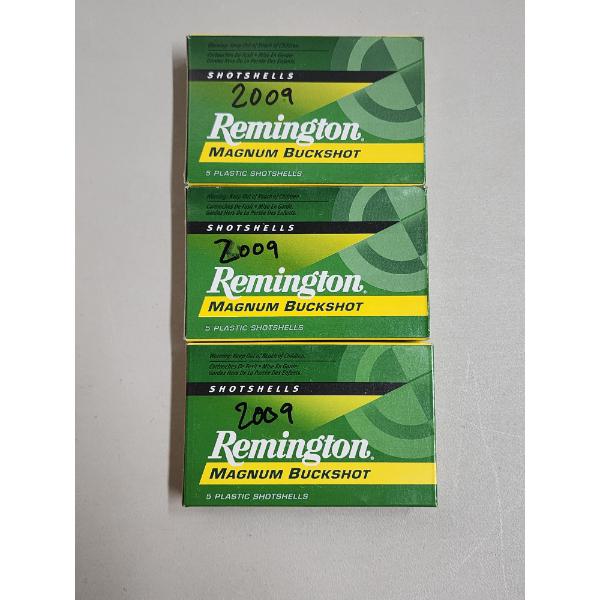 3 Full Boxes of Remington Buckshot 12 Gauge 3in 00BK - 15 Total