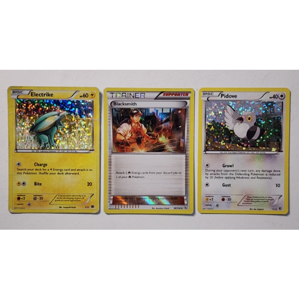 Three Assorted Vintage Holo Rare Pokemon Trading Cards Including Promo Holo's!