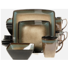 Image 1 : Gibson Elite Tequesta 16-Piece Square Dinnerware Set 