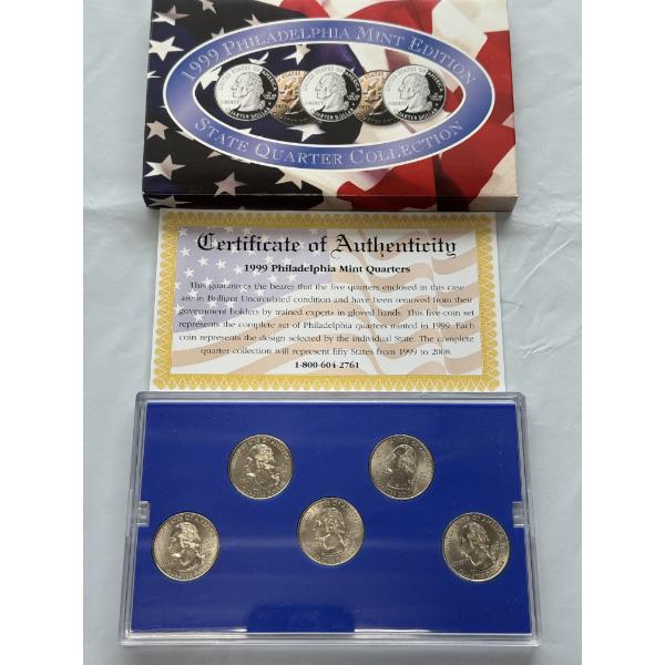 United States Philadelphia Mint State Quarters - 9 Sets - Mint In The Box