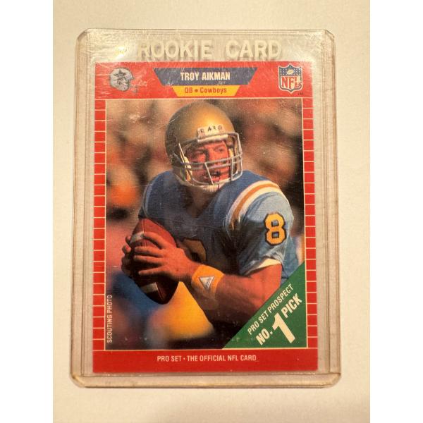 1989 Pro Set Troy Aikman Rookie Football Card - High Grade Card