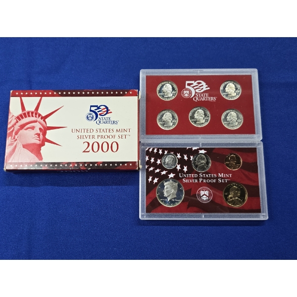 2000-S United States Mint Silver Proof Set - 10 Coin Set