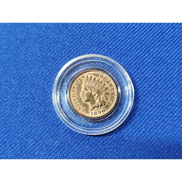 Higher-Grade 1890 Indian Head Cent In Capsule