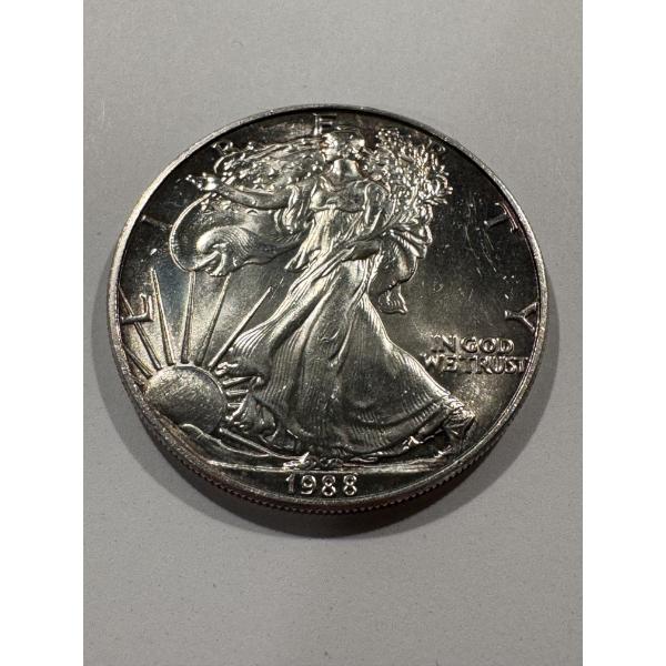 1988 United States American Eagle .999 Fine Silver Troy Oz Coin - Outstanding Coin