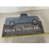 Image 2 : Living The Simple Life Blue Truck Metal Sign - Brand New In The Package 