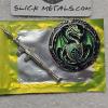 Image 2 : Slick Metals .999 Fine Silver RPG With Dragon Shield Logo Round Sticker And CoA - ASW 12g