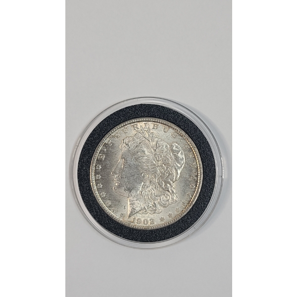 United States 1902-O Morgan 90% Silver Dollar In Coin Capsule