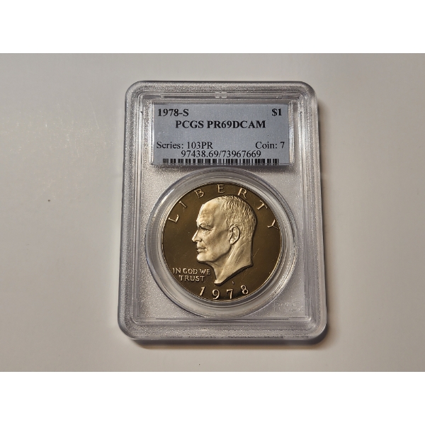 1978-S Eisenhower Dollar Graded PR 69 DCAM by PCGS