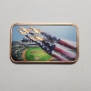 Image 2 : America's 250th Anniversary Baseball Flyover Colorized 1 AVDP oz .999 Fine Copper Bar