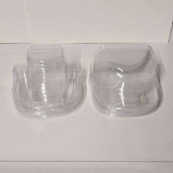 Three Transparent Plastic Cases designed specifically to store and display Baseball Caps