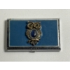 Image 1 : Vintage Owl Cigarette Case with Blue Background
