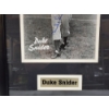 Image 3 : Hand Signed Duke Snider Framed Photograph Measuring About 12" X 17"