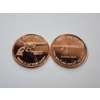 Image 1 : 2 - 1 AVDP Ounce .999 Fine Copper Rounds: Colt 45, & M16 Rifle Designs (2 oz Total) Mint Condition