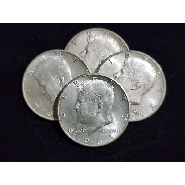 $2.00 Face Value in 90% Silver 1964 Kennedy Half Dollars