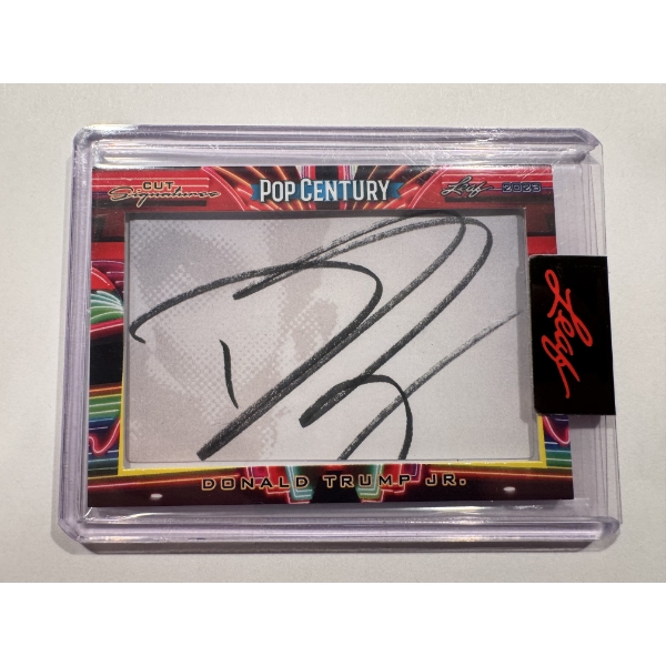 RARE DONALD TRUMP Jr Leaf Trading Cards AUTOGRAPH - GUARANTEED AUTHENTIC AUTOGRAPH