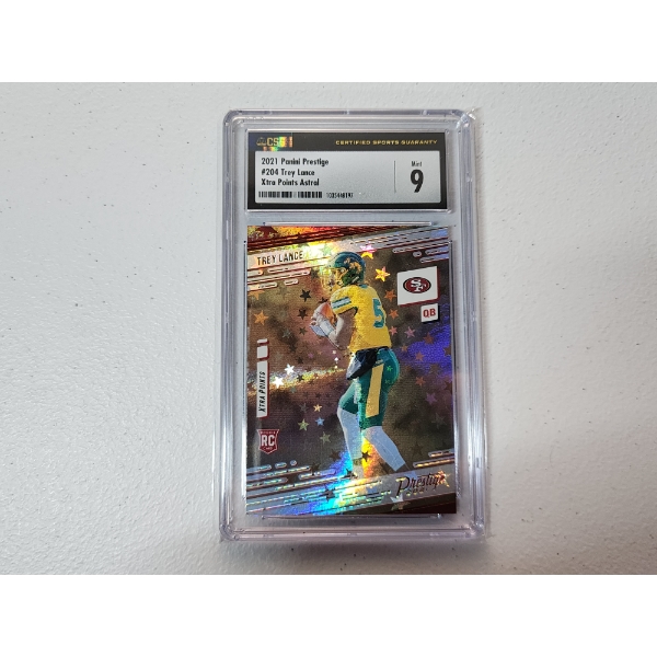 2021 Panini Prestige Trey Lance Xtra Points Astral Rookie Card #204 - CSG Mint 9