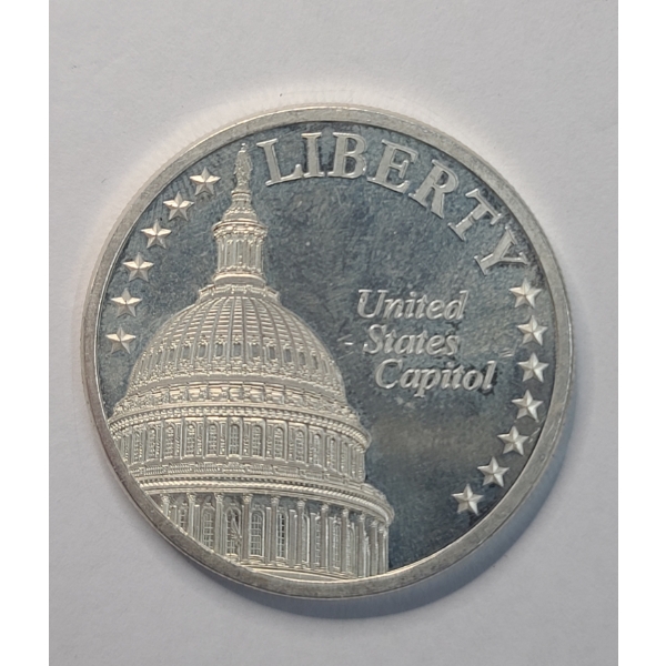 Monument Metals The "U.S Capitol" 1 Troy Ounce .999 Fine Silver Round