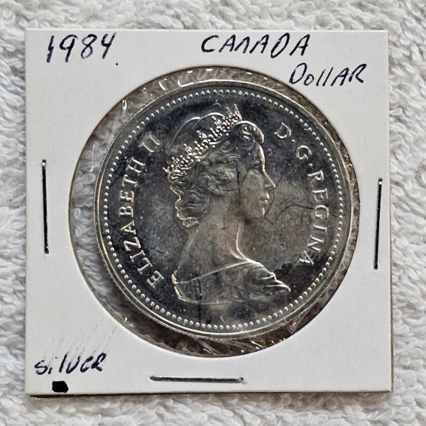 1984 Canadian Commemorative 50% Silver Dollar FV: $1.00 CAD