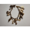 Image 1 : Gold-Tone Charm Bracelet, Assorted Charms, One Charm Marked 9K Gold - See Description! 