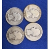 Image 3 : Lot of 8 Assorted Year 90% Silver Washington Quarters, FV $2.00