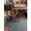 Image 4 : Beautiful Wicker Tea Cart With Floral Glass Top
