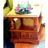 Image 1 : Maple Living Room End Table As Shown With 1 Drawer & Separate Glass Top 28 x 22 - 21" Height