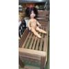 Image 5 : Antique Hand Made Child / Baby Rocker 23" x 10" - With Doll Shown