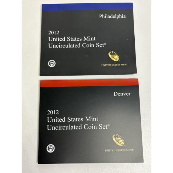 2012 P and D United States Mint Coin Sets, FV $13.82