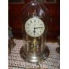 Image 2 : Nice Grouping Of Brass Table Pieces With Elgin 8 Day Spinning Anniversary Clock - See Pics