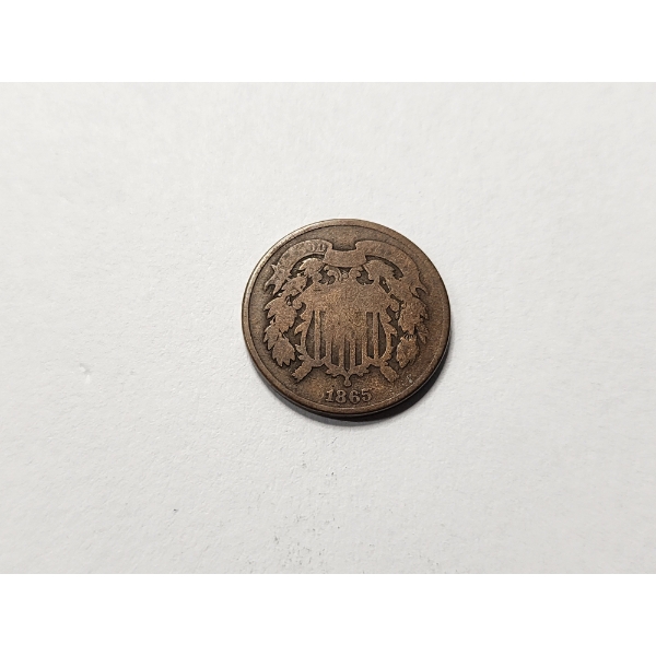 1865 United States 2 Cent Coin