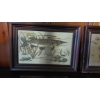 Image 2 : 2 Pc Framed Foil Fish Prints As Shown - Nice Den Collectible Decor