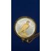 Image 4 : 1922 90% Silver Peace Dollar With Gold Plating In Bezel With 24" Chain