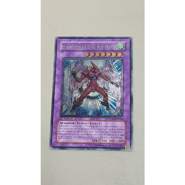 Yu-Gi-Oh First Edition Ultimate Rare Elemental Hero Air Neos Card Near Mint UTR - STON-EN034