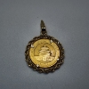 Image 3 : 1993 China 5 Yuan 1/20th oz .999 Fine Gold Panda in 10K Bezel Pendant - Total Weight 2.5g