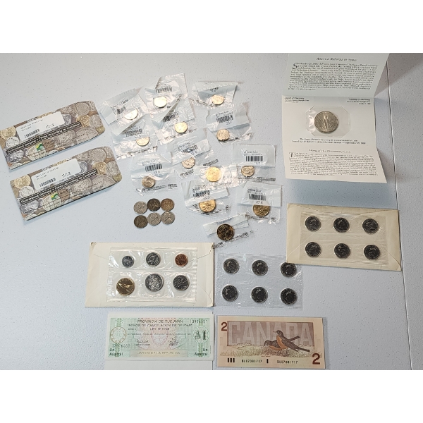 Assorted Foreign & U.S. Coins/Bills, "America Returns to Space" Coin - See Description & Photos!