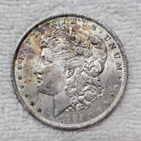 1885 Morgan 90% Silver Dollar FV: $1.00