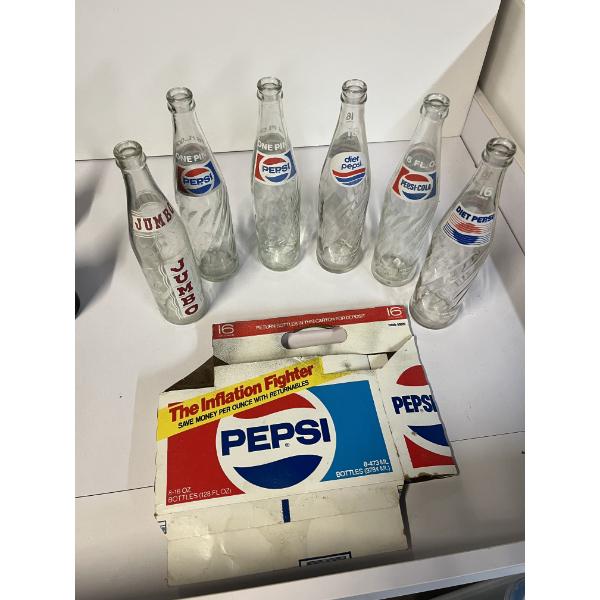 Vintage Pepsi Soda Bottles - Miscellaneous Glassware 