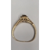 Image 5 : 14K Yellow Gold Women's Ring With Blue Sapphire & Diamonds - Size 7 - Weight: 2.2g