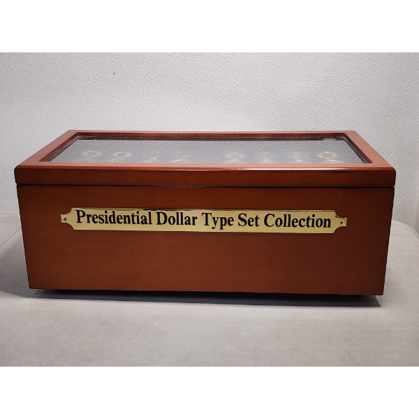 Presidential Dollar Type Set Collection in Display Box - Incomplete - FT. Asstd US Coins - FV $79