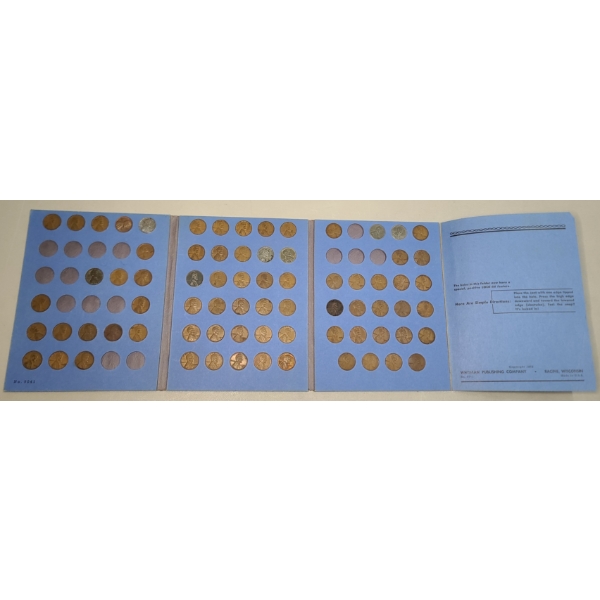 Assorted Years/Mint Marks Lincoln Wheat & Memorial Cents In Blank Whitman Coin Book - FV $0.74