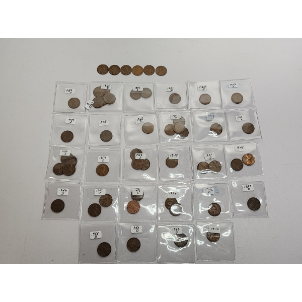 Lot of Assorted Years U.S. Lincoln Wheat and Memorial Pennies - Face Value: $0.50