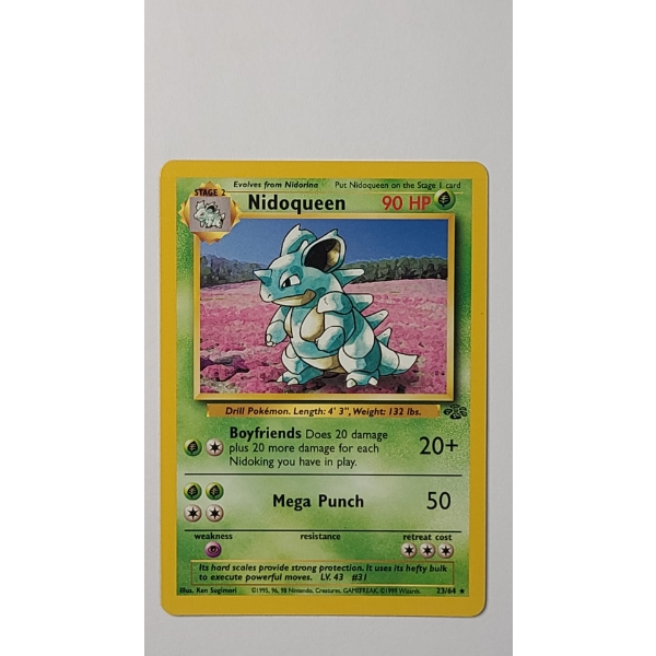 1999 Nidoqueen #23/64 (Non-Holo) Rare Pokemon Trading Card From The Jungle Set - Near Mint