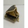 Image 9 : Miniature black enamel baby grand piano trinket box - ~1.5"
