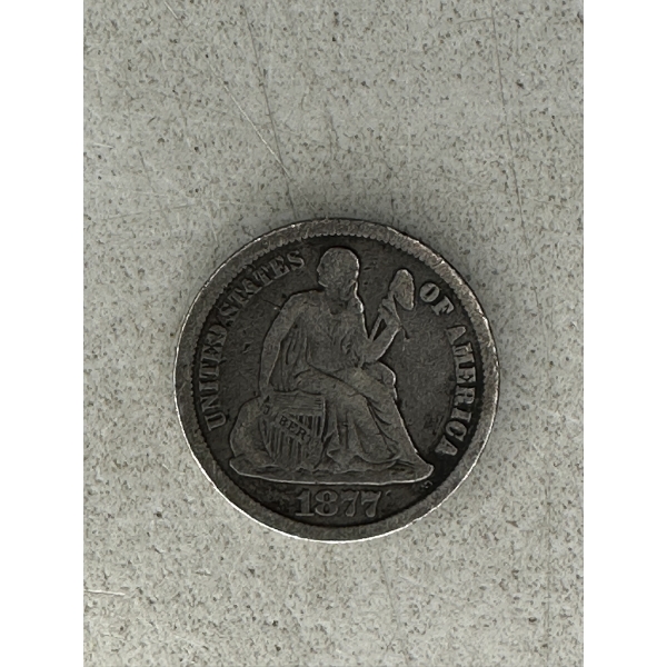 1877 Seated Liberty Dime - 90% Silver - Coin Collecting Essential