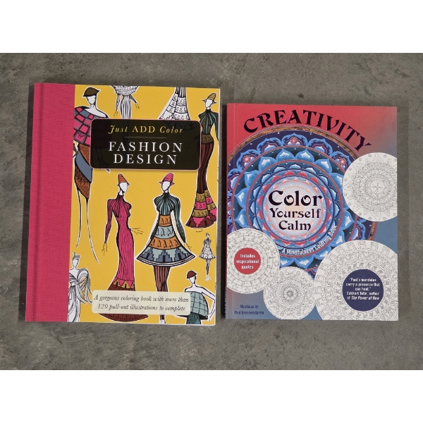 Two Brand New Adult Coloring Books With Beautiful Intricate Designs To Fill In With Pen, Marker, Or 